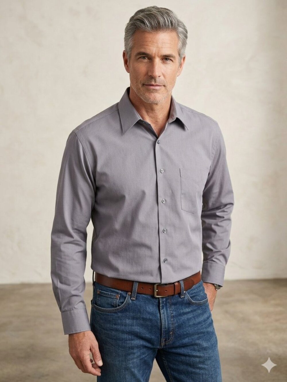 Van Heusen Men's Wrinkle Free Poplin Button Down Shirt